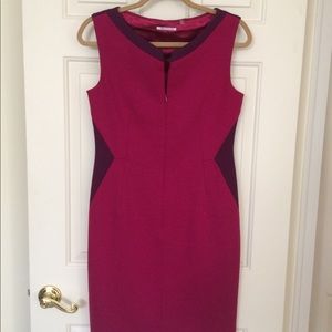 T Tahari magenta and purple dress